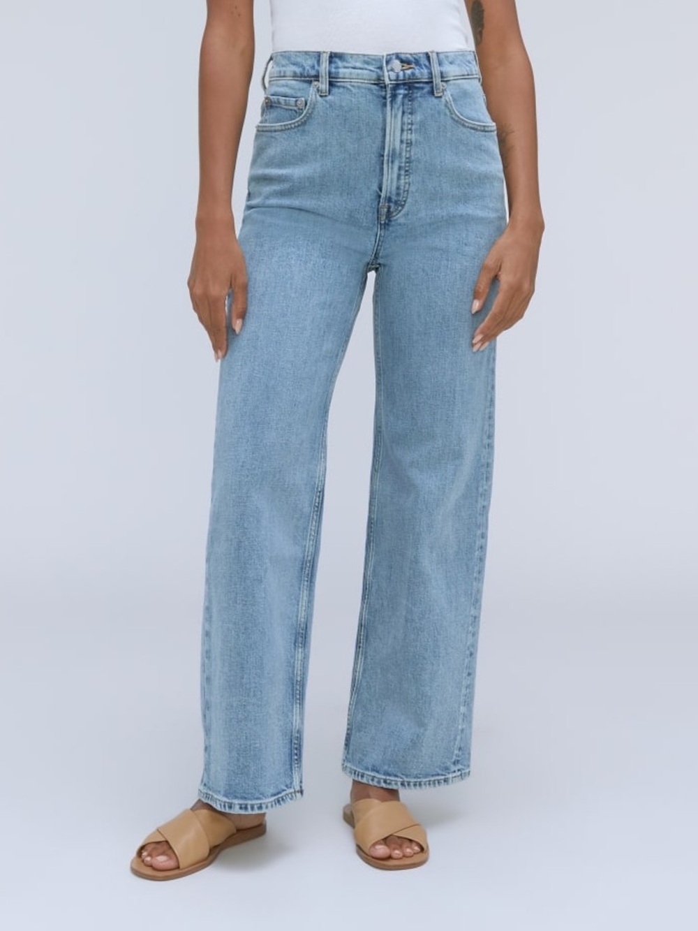 Everlane • The Way High Wide Leg Flare Organic Cotton Jean